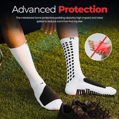 Medicaptain Padded Grip Socks with Foot Protection - Midcalf Length