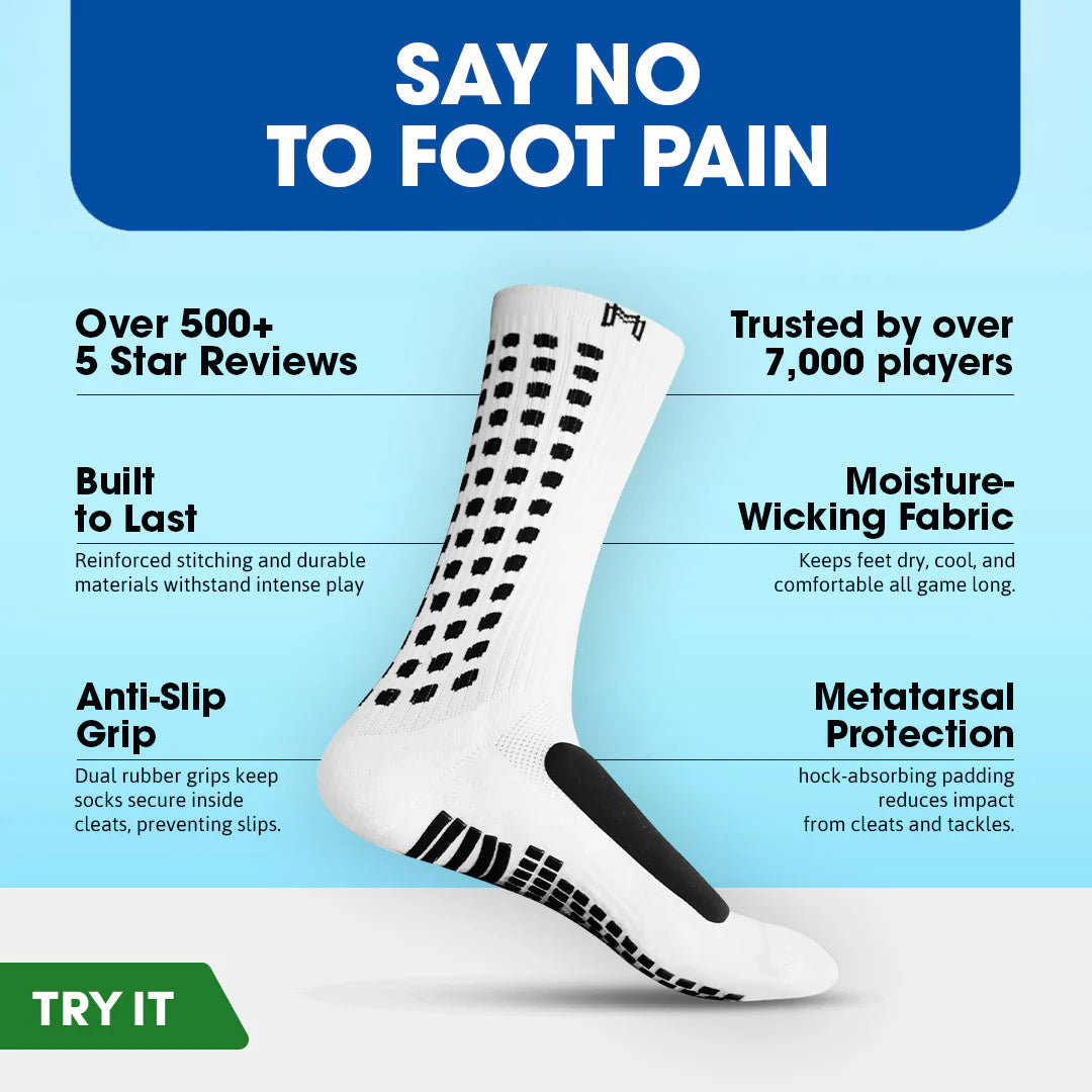 Medicaptain Padded Grip Socks with Foot Protection - Midcalf Length