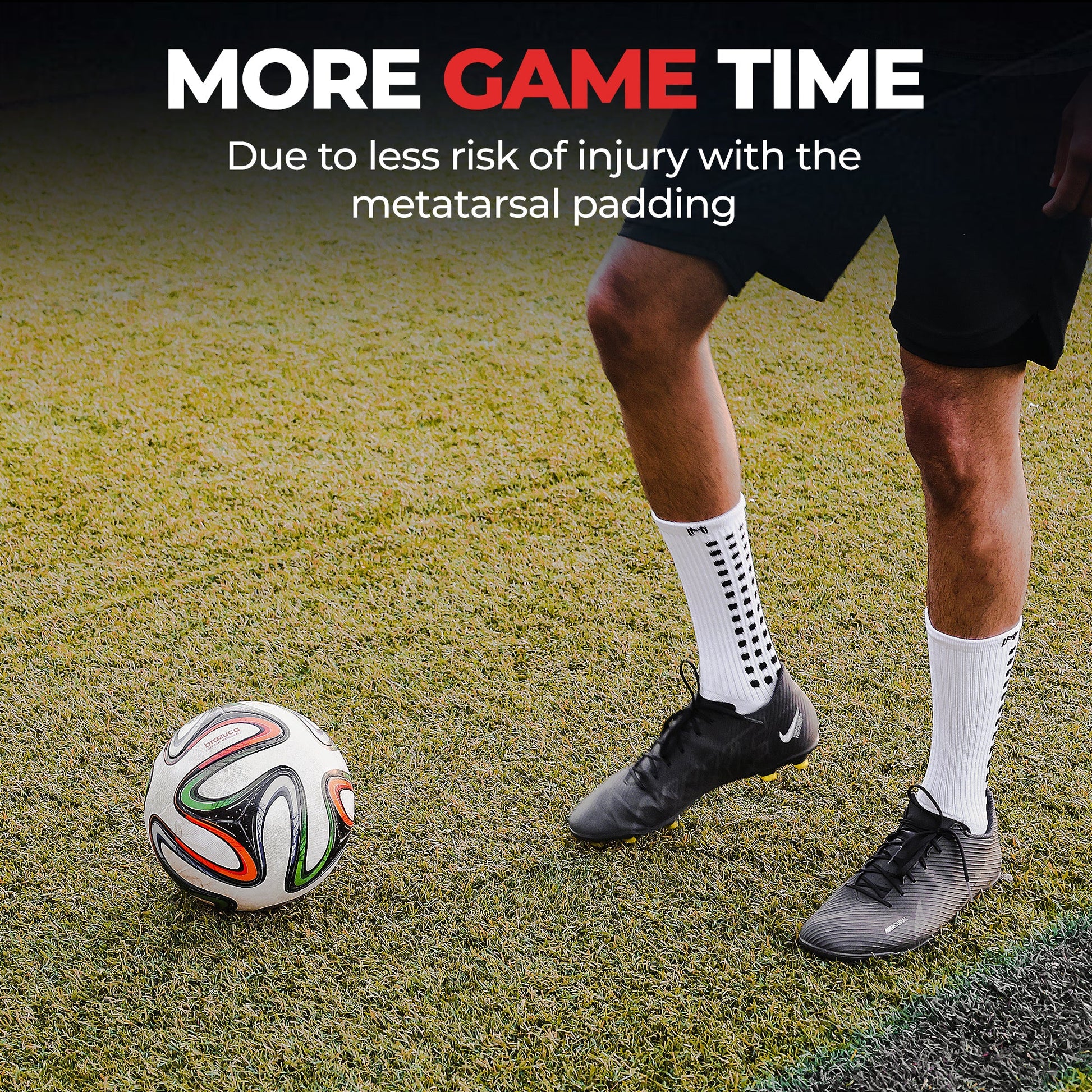 Medicaptain Padded Grip Socks with Foot Protection - Midcalf Length